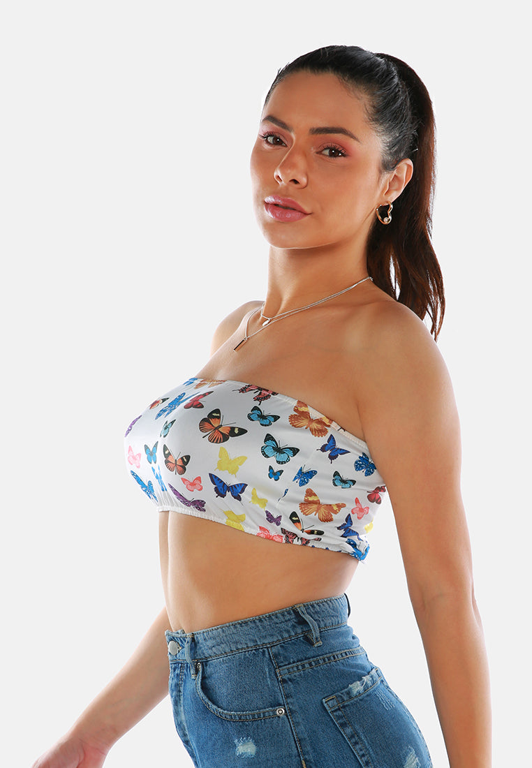 chasing butterflies tube top by ruw#color_white