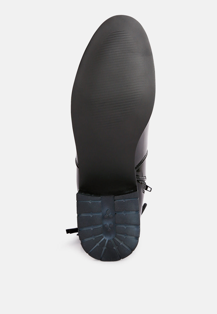 cheer leader tassels detail ankle boots by ruw#color_black