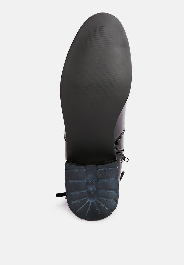 cheer leader tassels detail ankle boots by ruw#color_black
