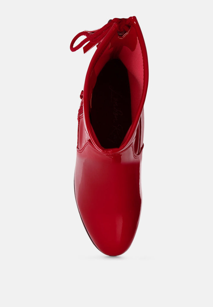 cheer leader tassels detail ankle boots by ruw#color_red