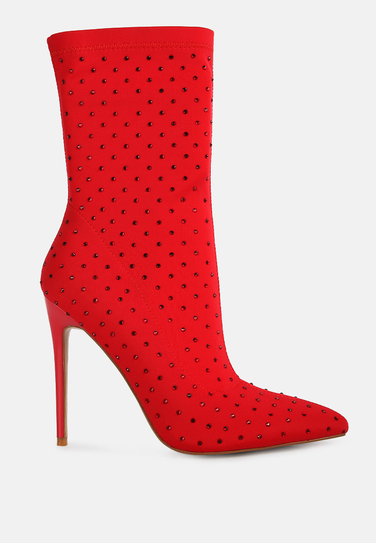 cheugy embellished ankle boots by ruw#color_red