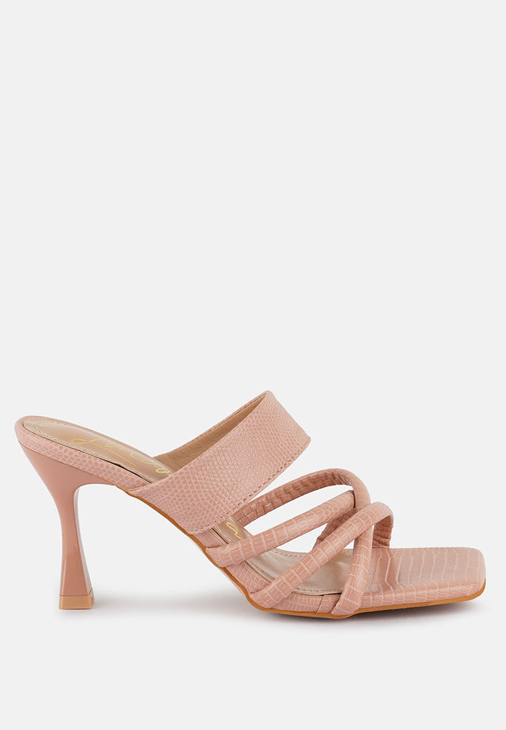 chiri criss cross strap spool heel sandals by ruw#color_pink