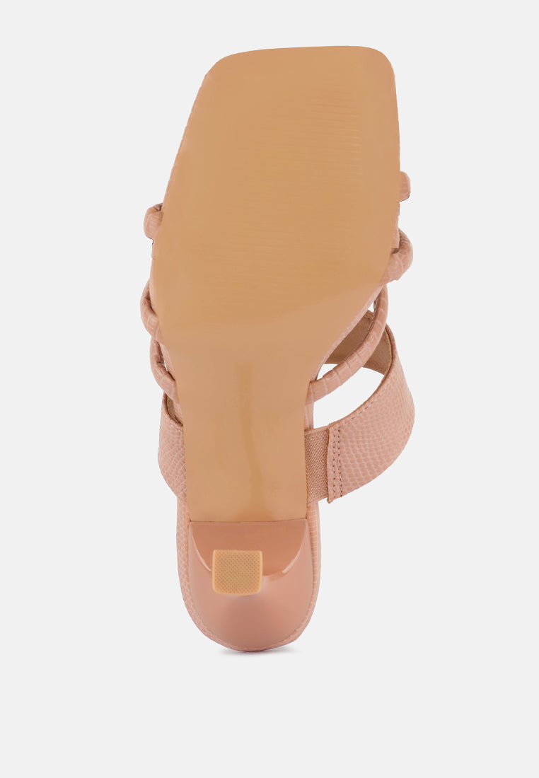 chiri criss cross strap spool heel sandals by ruw#color_pink