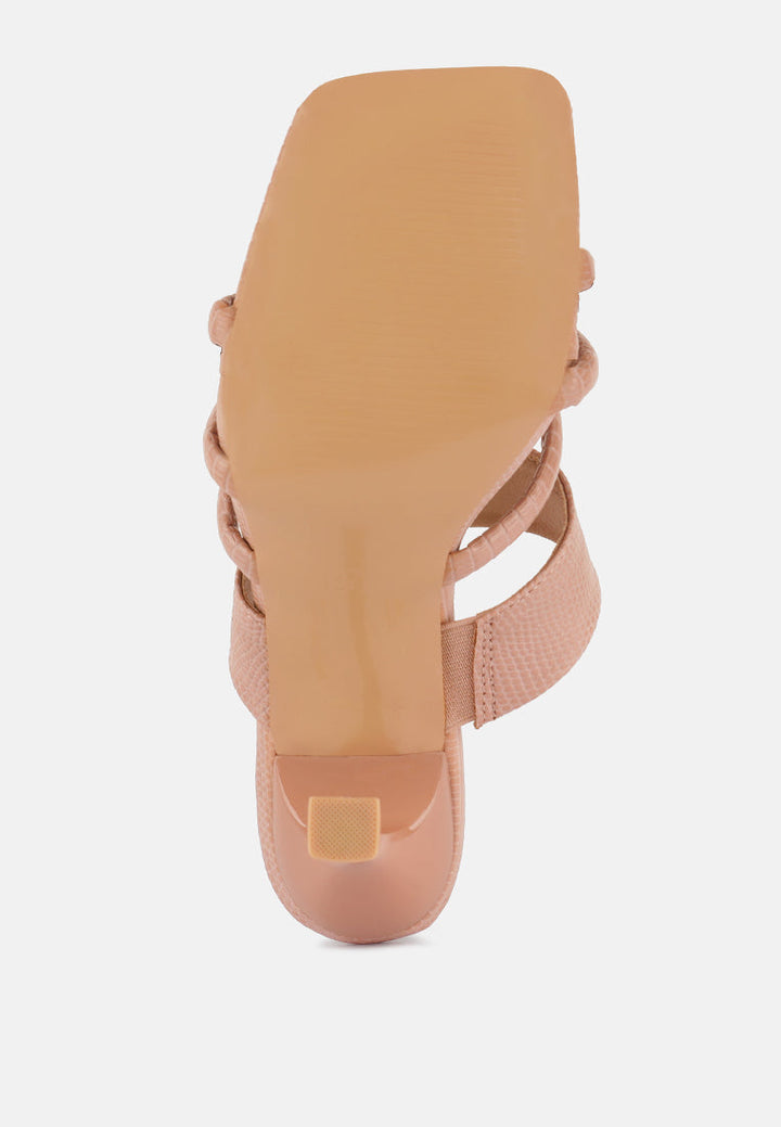 chiri criss cross strap spool heel sandals by ruw#color_pink