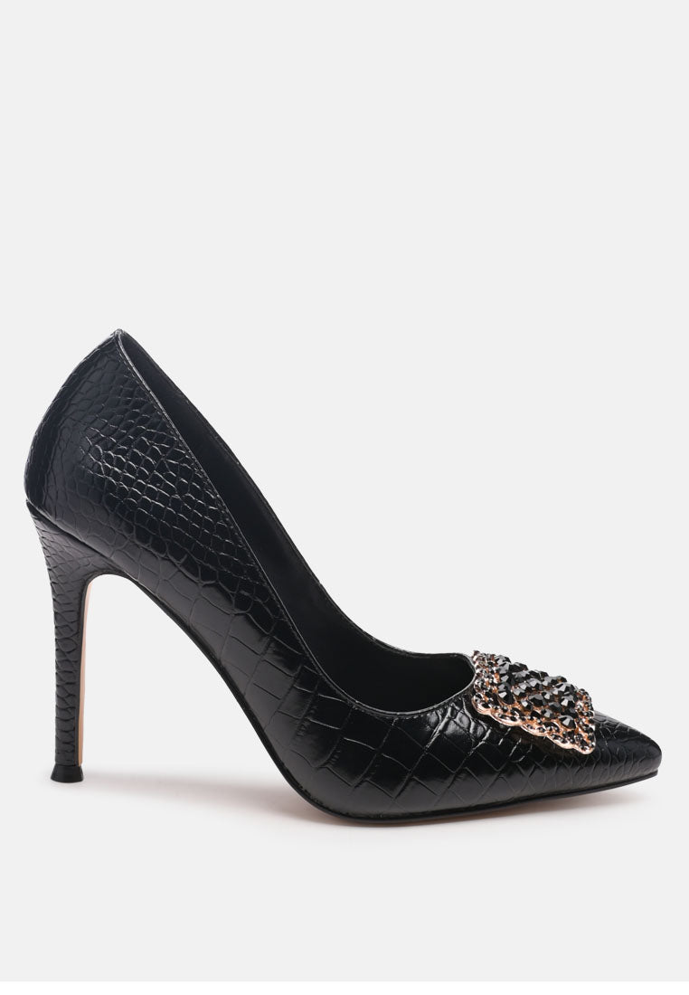 cirrus diamante embellished brooch pumps by ruw#color_black