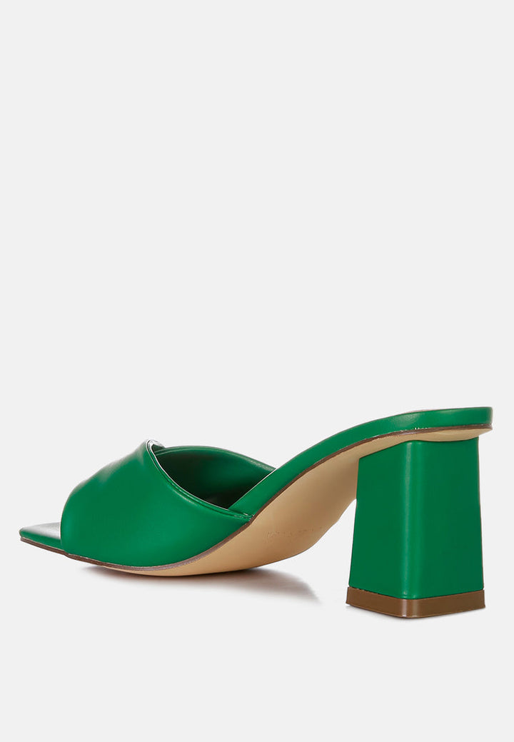 cityscape block heel slip-on sandals by ruw#color_green