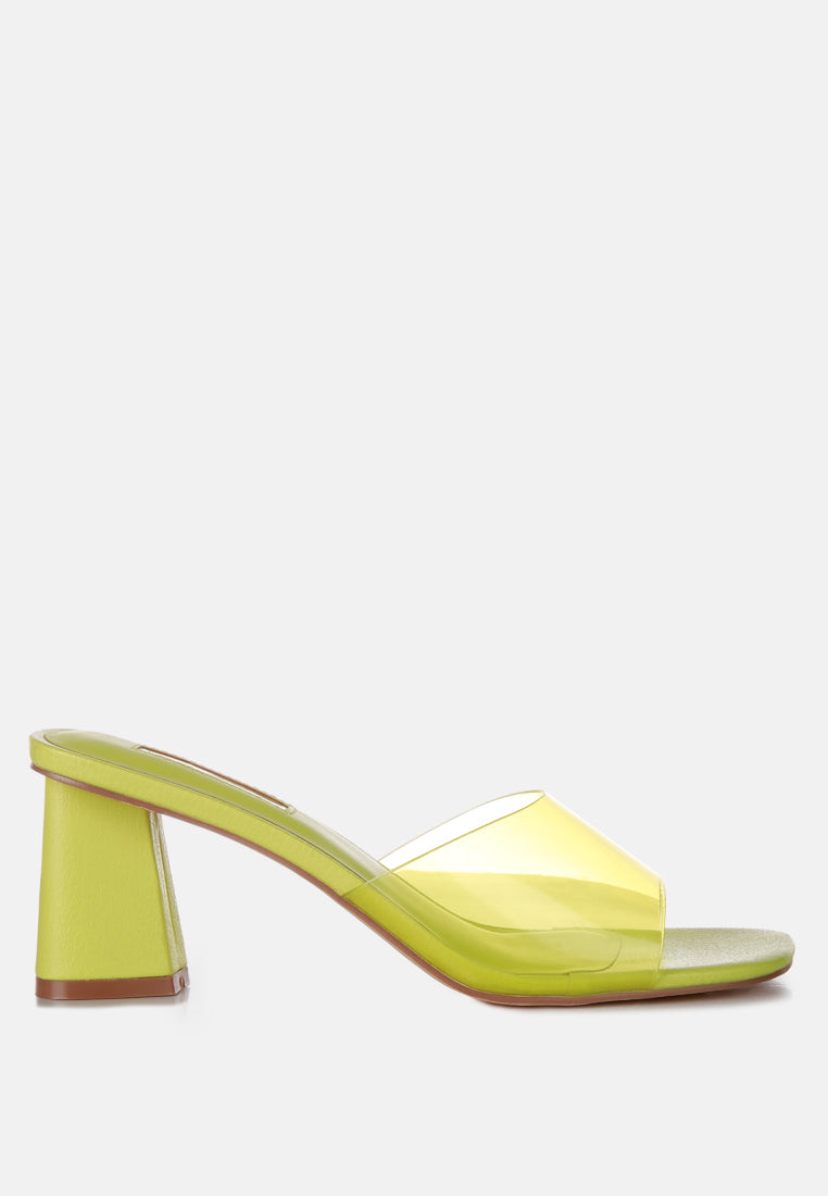 clear flirt clear strap slip on heel sandals by ruw#color_lime