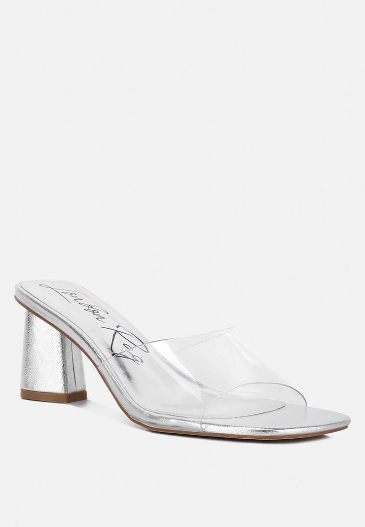 clear flirt clear strap slip on heel sandals by ruw#color_silver