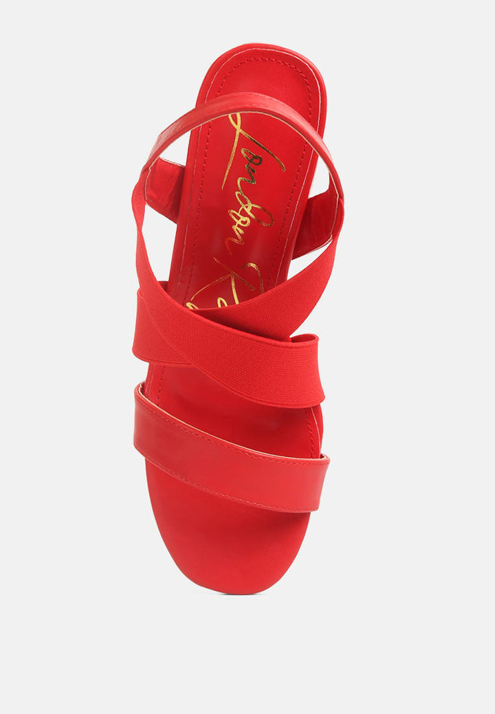 comfortable straps block heel sandals by ruw#color_red