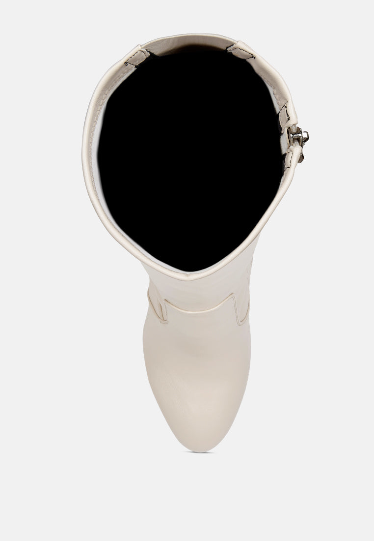 coraline high block heeled calf boots by ruw#color_off-white