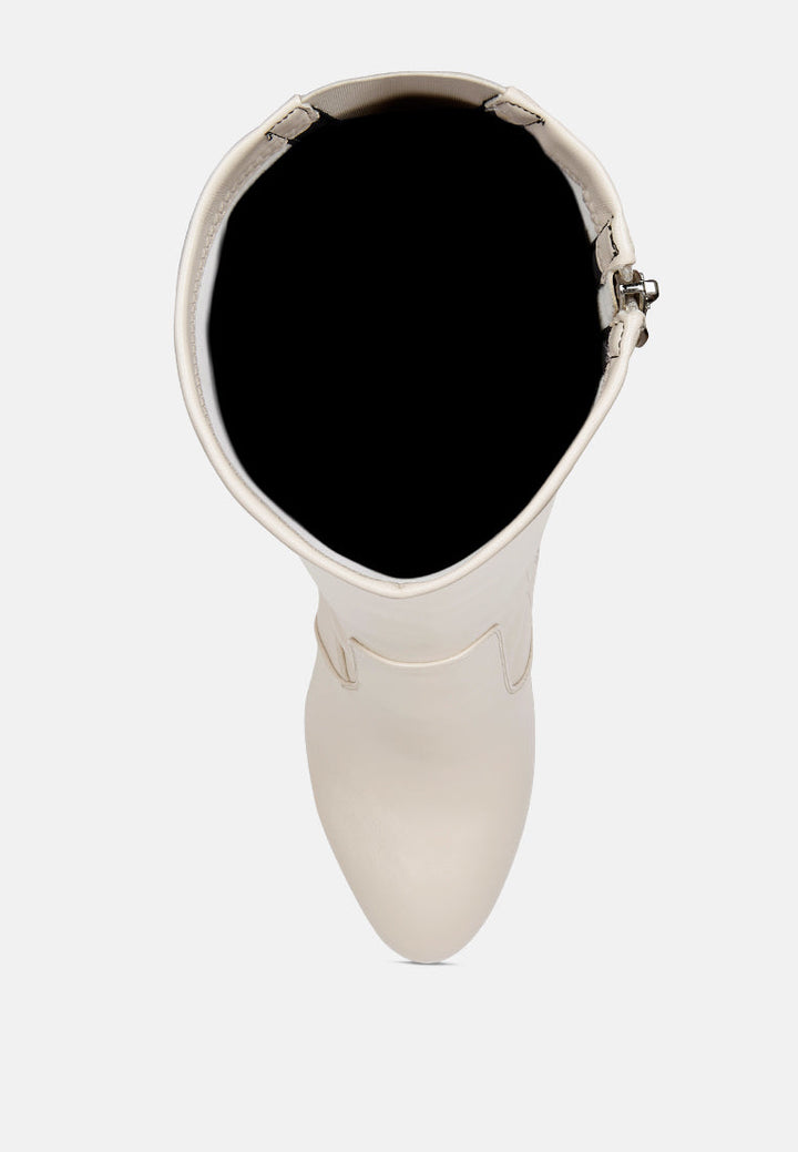 coraline high block heeled calf boots by ruw#color_off-white