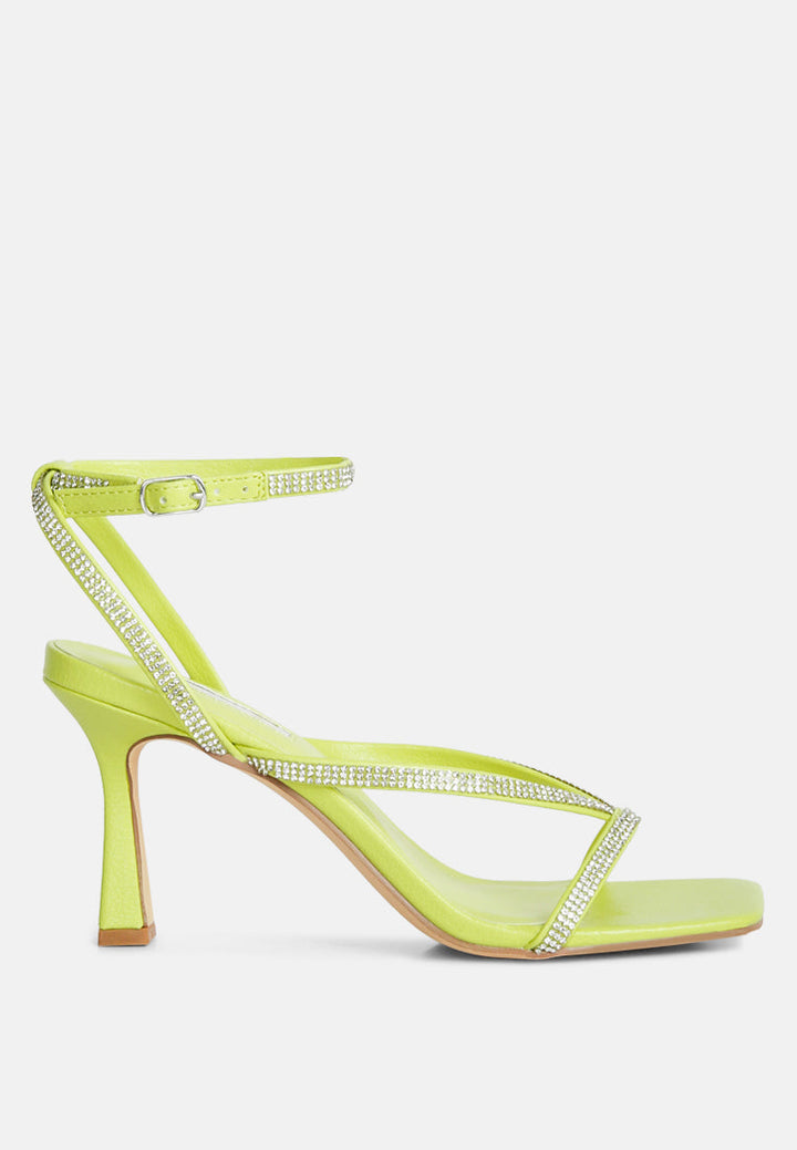 crush it diamante mid heel sandal by ruw#color_lime