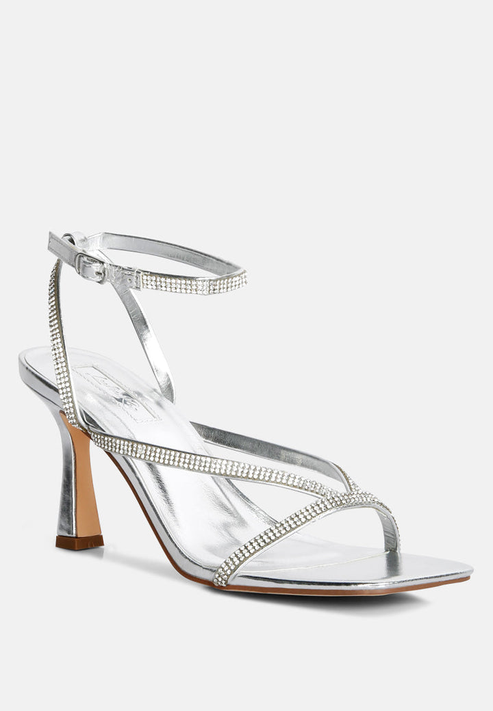 crush it diamante mid heel sandal by ruw#color_silver