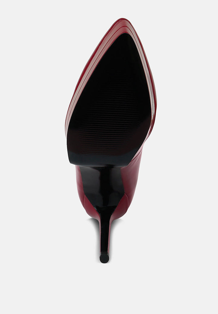 cuddles patent faux leather platform stiletto pumps by ruw#color_burgundy