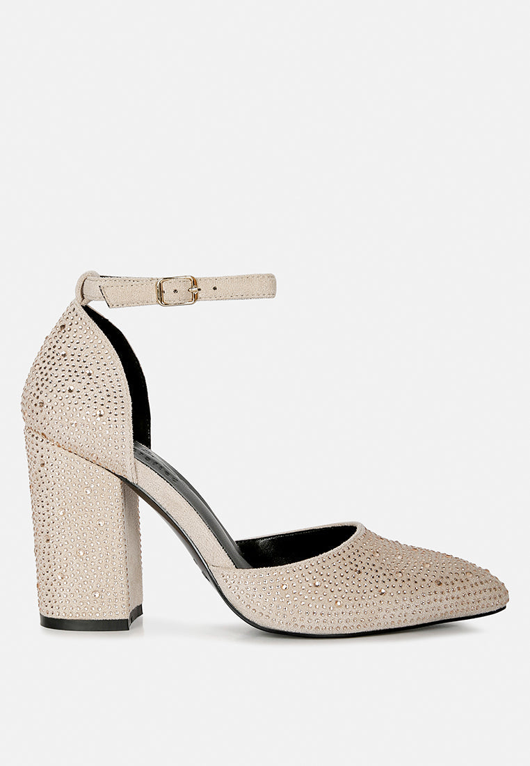 culver microfiber diamante block heeled sandal by ruw#color_beige