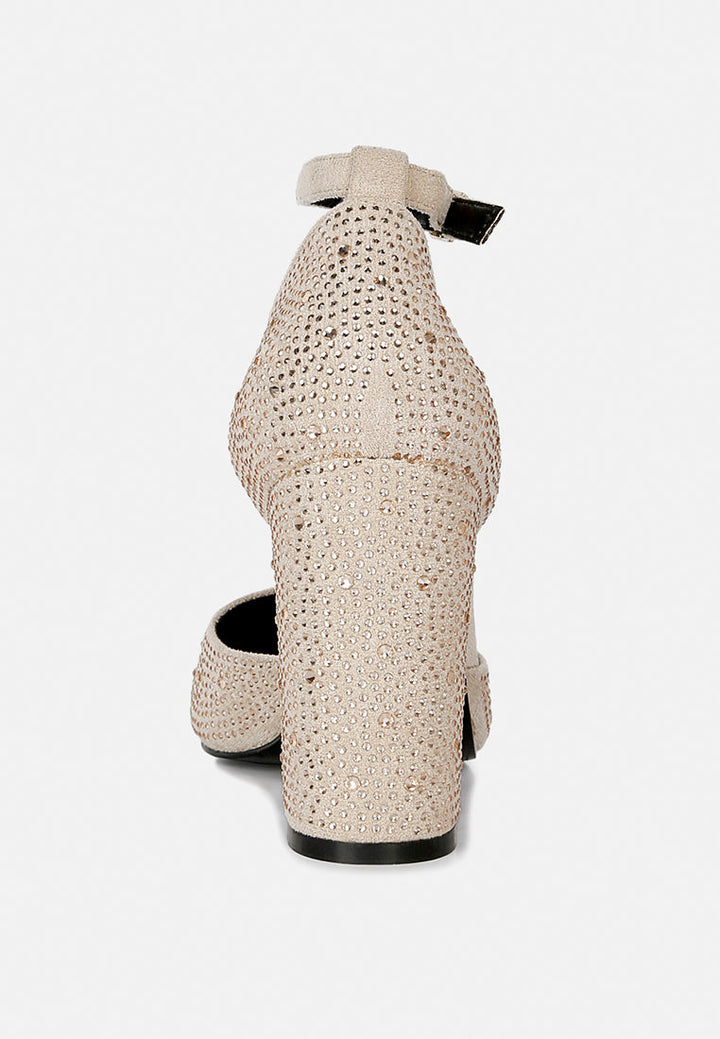 culver microfiber diamante block heeled sandal by ruw#color_beige