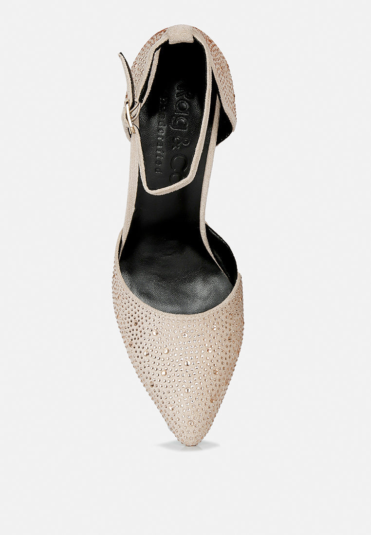 culver microfiber diamante block heeled sandal by ruw#color_beige
