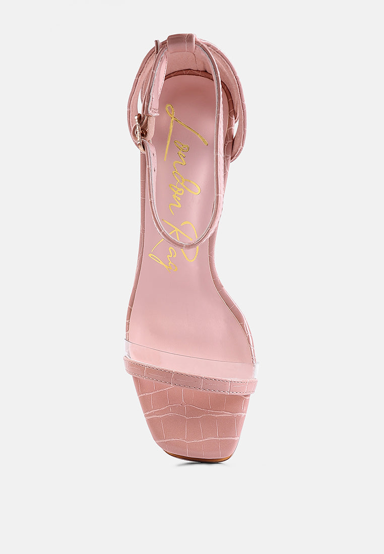 cutlass high heeled chunky sandals by ruw#color_pink