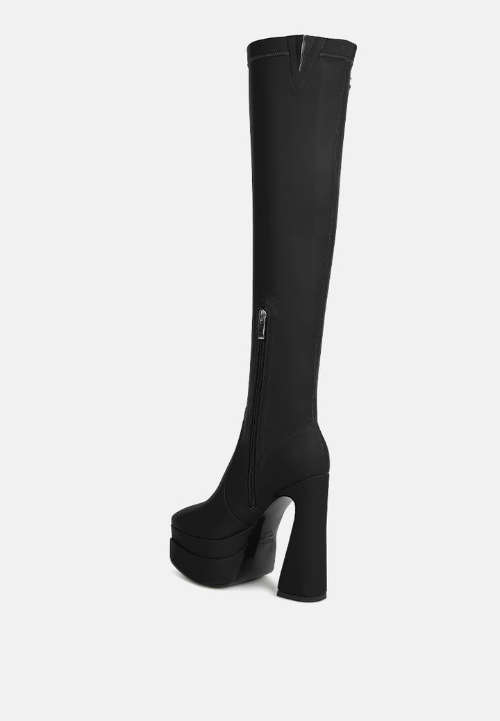 cyber punk high platform long boots by ruw#color_black