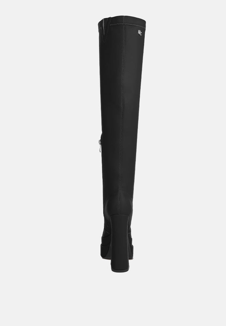cyber punk high platform long boots by ruw#color_black