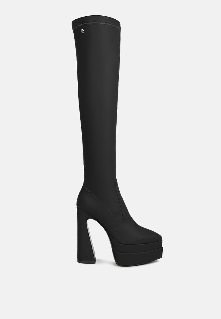 cyber punk high platform long boots by ruw#color_black