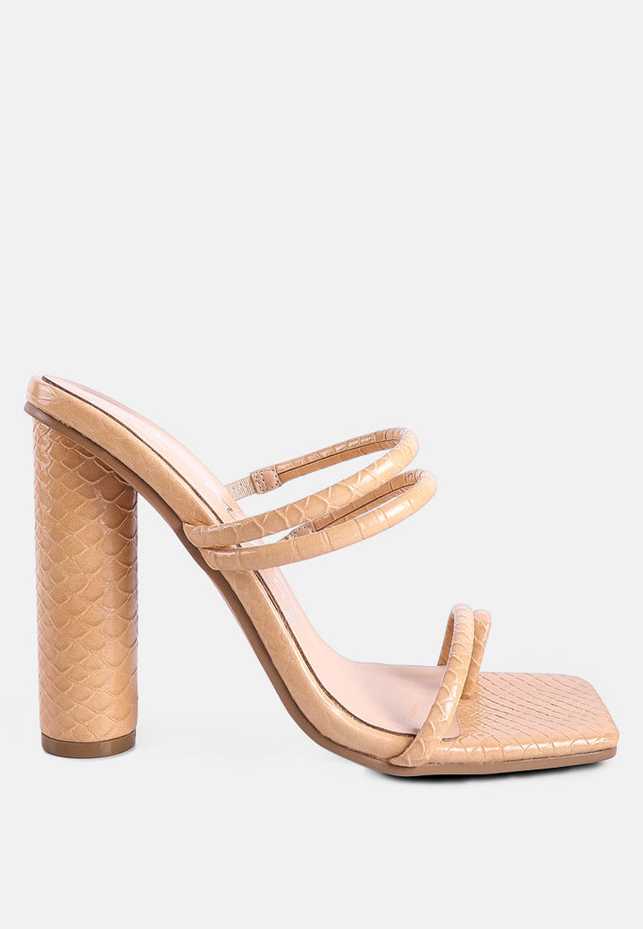 dandelion high block heeled croc sandals by ruw#color_latte