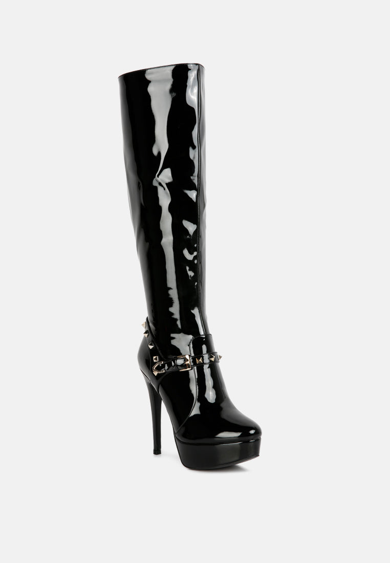 daphne stiletto heeled mid calf boots by ruw#color_black