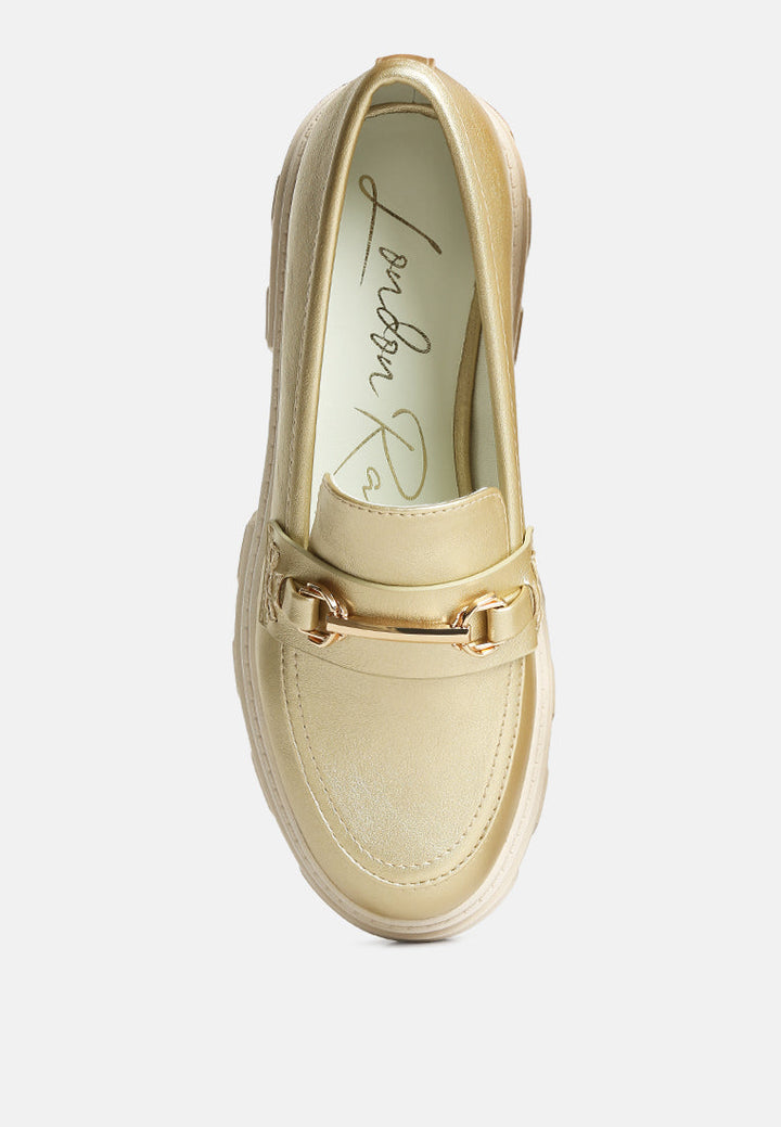 darlina metallic platform loafers by ruw#color_champagne-gold