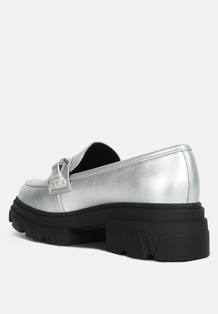 darlina metallic platform loafers by ruw#color_silver