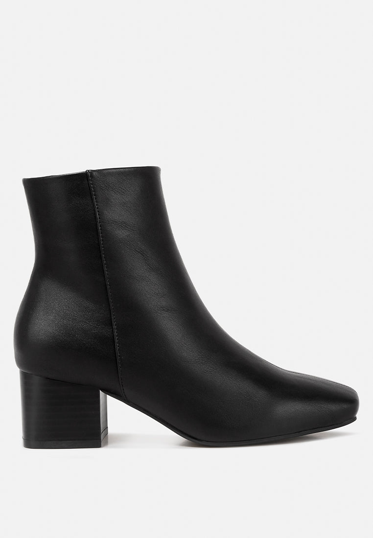 davia leather square toe ankle boots by mode#color_black