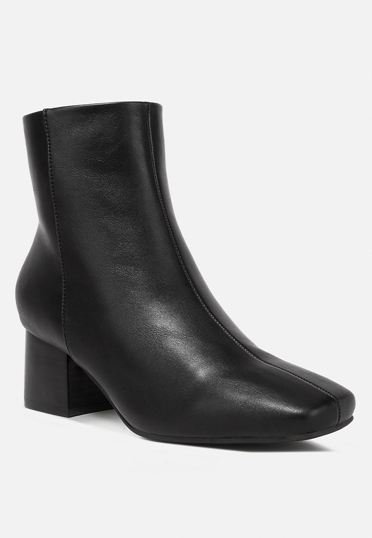 davia leather square toe ankle boots by mode#color_black