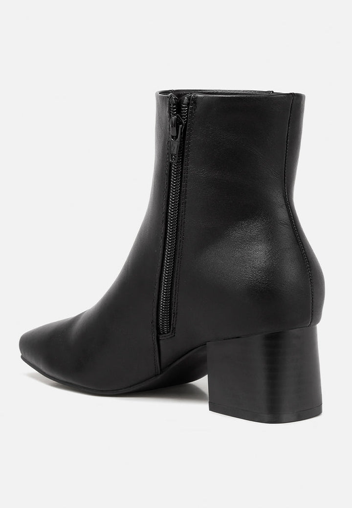 davia leather square toe ankle boots by mode#color_black