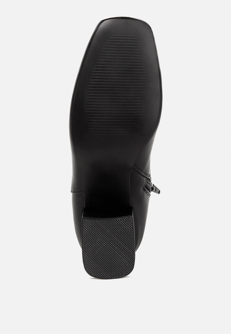 davia leather square toe ankle boots by mode#color_black