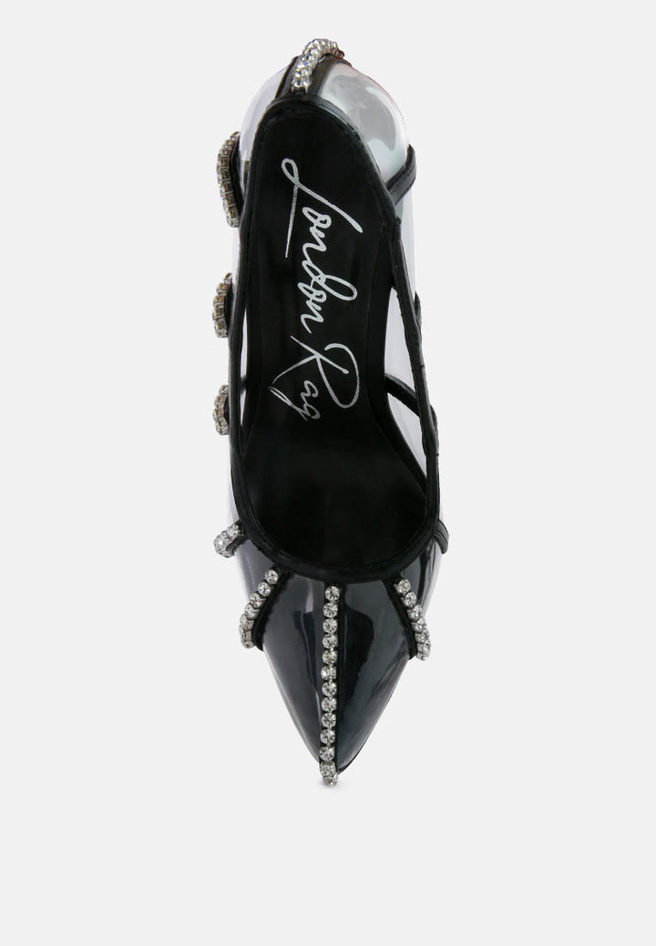 diamante clear stiletto heel pumps by ruw#color_black