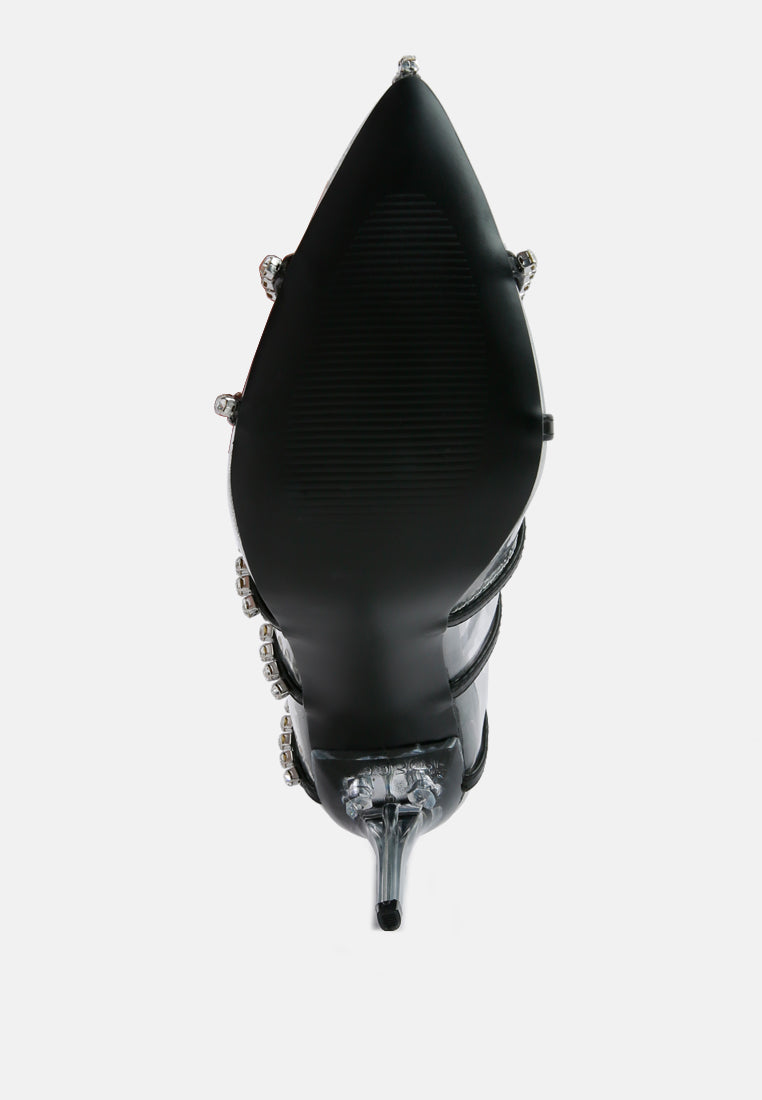 diamante clear stiletto heel pumps by ruw#color_black