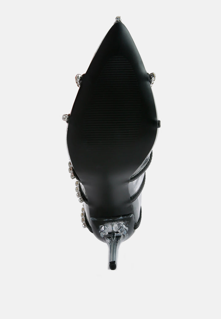 diamante clear stiletto heel pumps by ruw#color_black