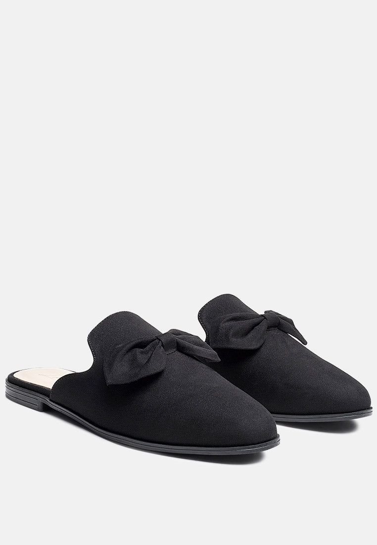 dobos casual walking bow mules by ruw#color_black