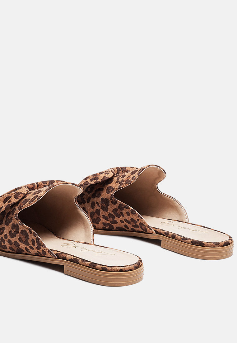 dobos casual walking bow mules by ruw#color_leopard