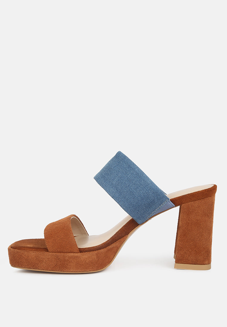 eddlia slip on platform sandals by ruw#color_tan-denim