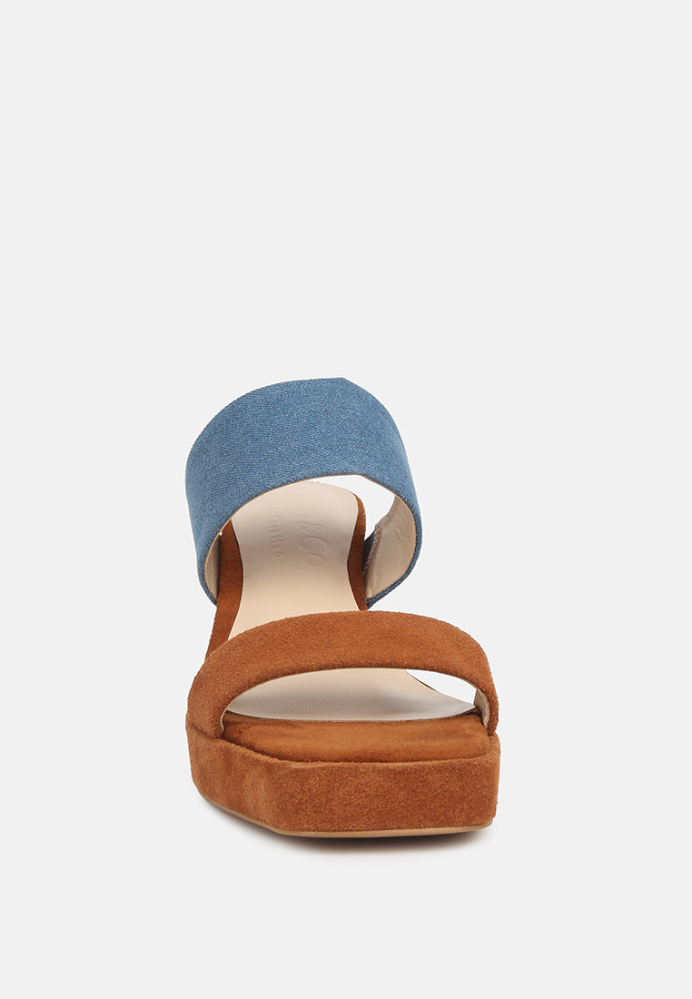 eddlia slip on platform sandals by ruw#color_tan-denim