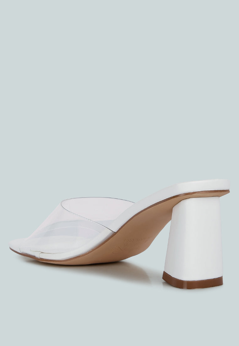 eugnie clear straps block heel sandals by ruw#color_white