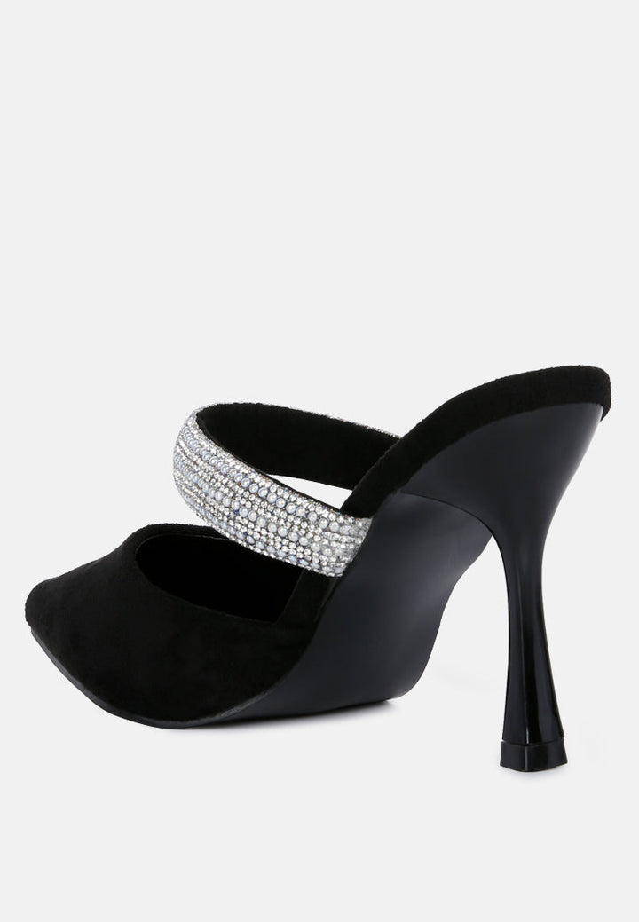 fauci diamante strap heeled mules by ruw#color_black