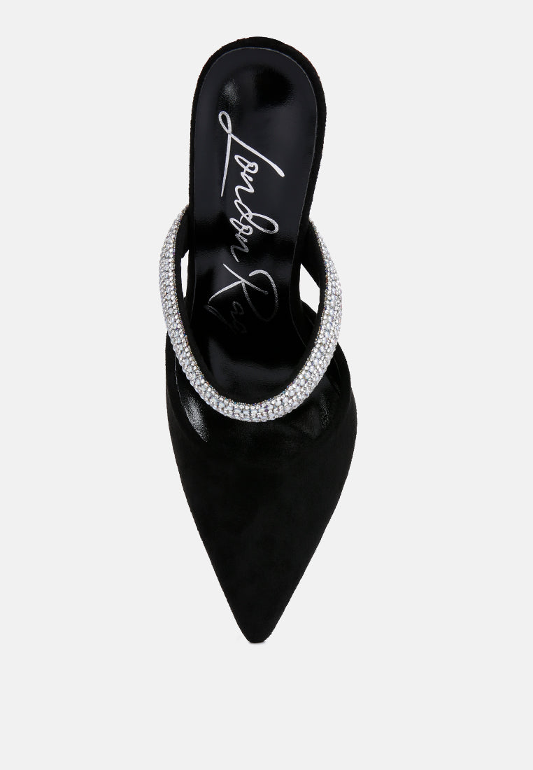 fauci diamante strap heeled mules by ruw#color_black