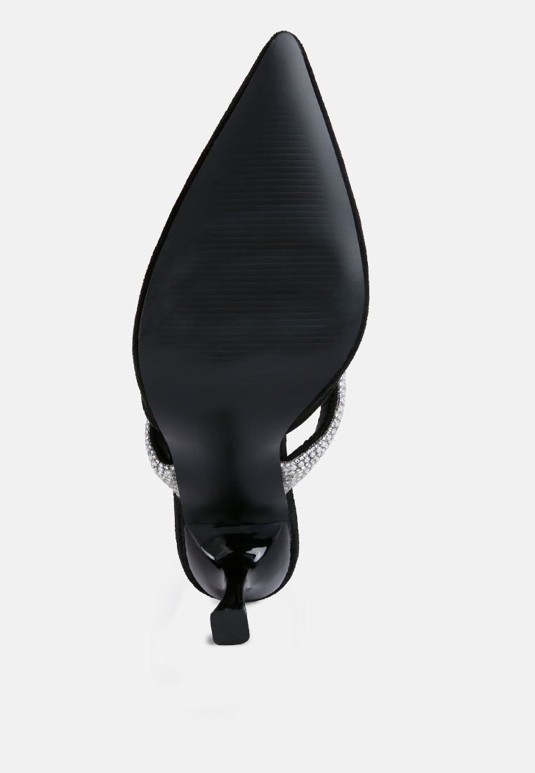 fauci diamante strap heeled mules by ruw#color_black