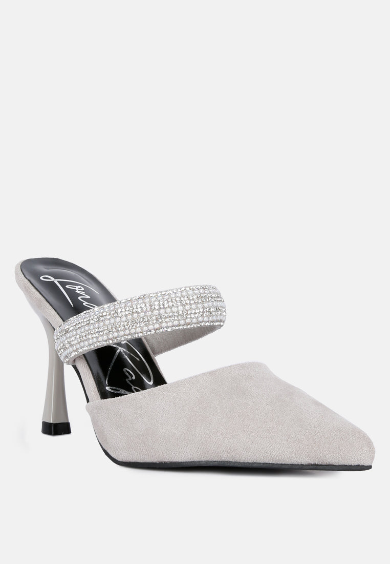 fauci diamante strap heeled mules by ruw#color_grey