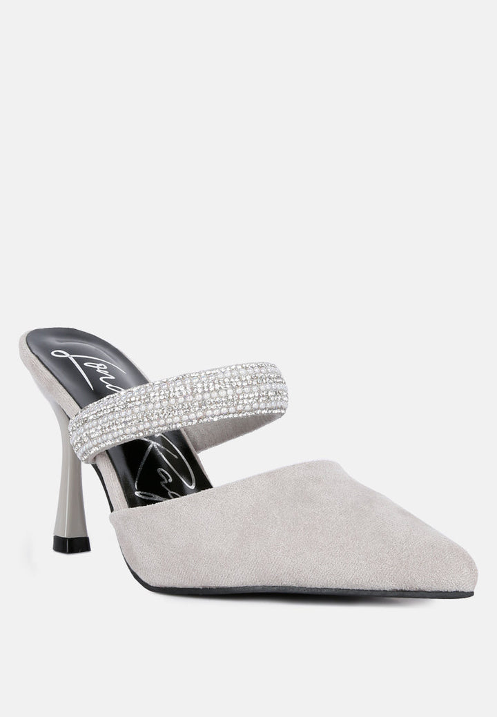 fauci diamante strap heeled mules by ruw#color_grey