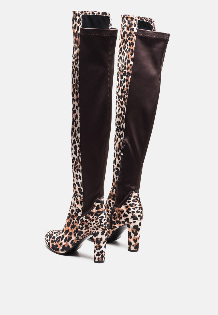 fauna knee high block heeled boots by ruw#color_leopard