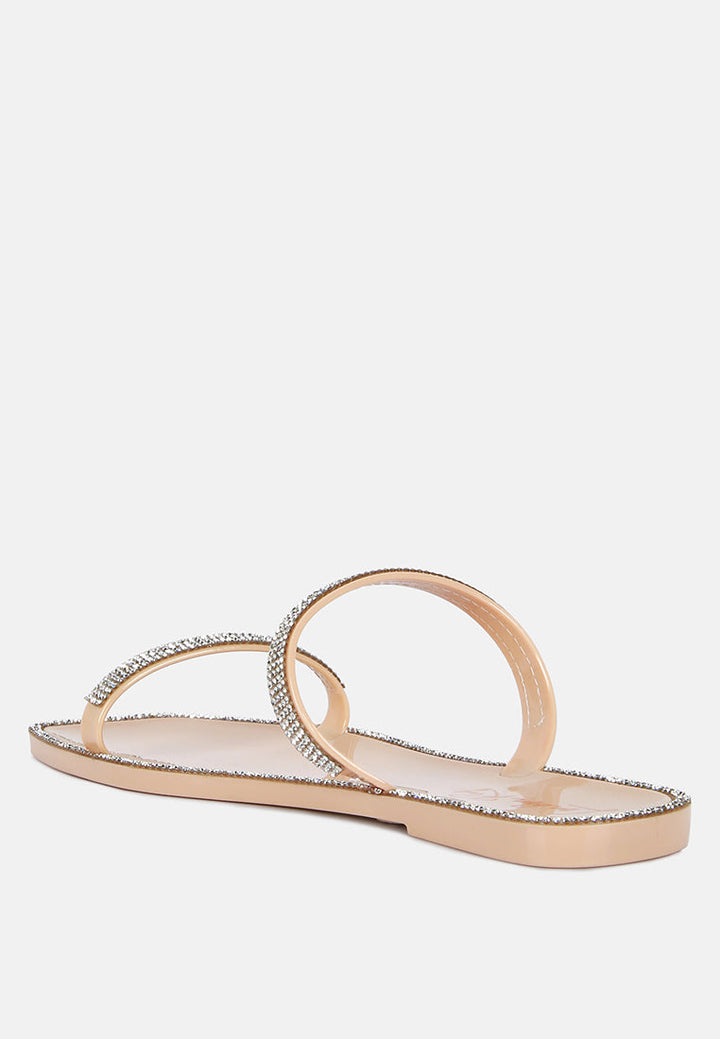 fenta diamante detail jelly flats by ruw#color_nude