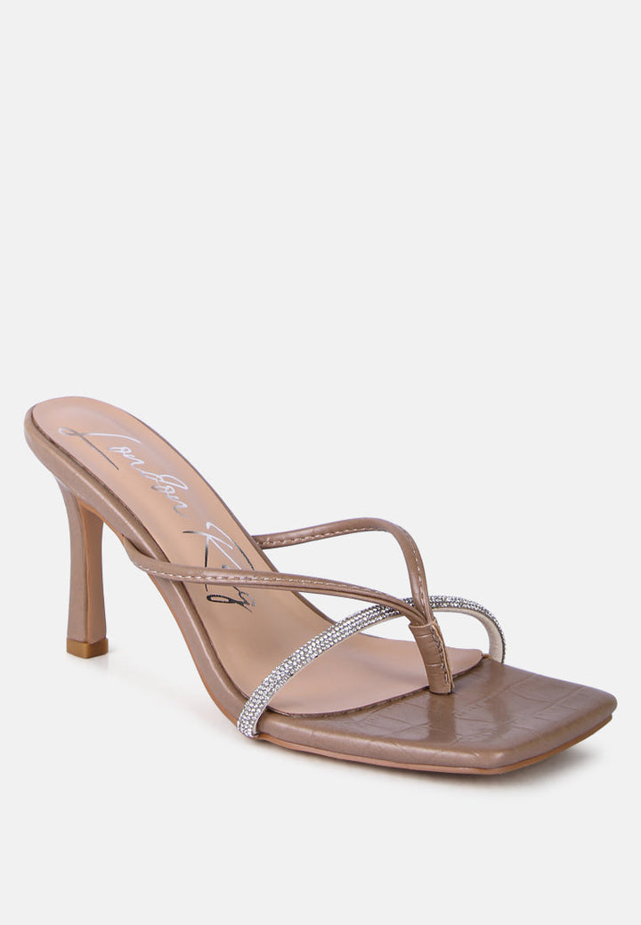 fetish croc rhinestone strap sandals by ruw#color_taupe