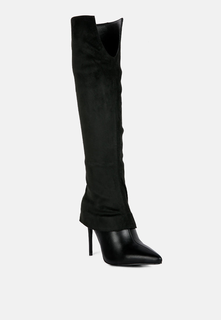 fifido fold-over stiletto knee boots by ruw#color_black